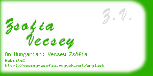 zsofia vecsey business card
